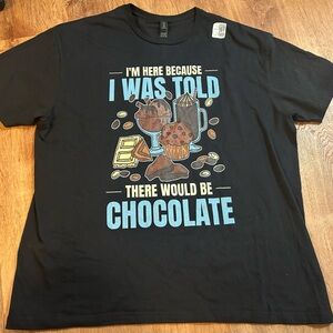 Men’s 2xl tshirt .. chocolate logo..